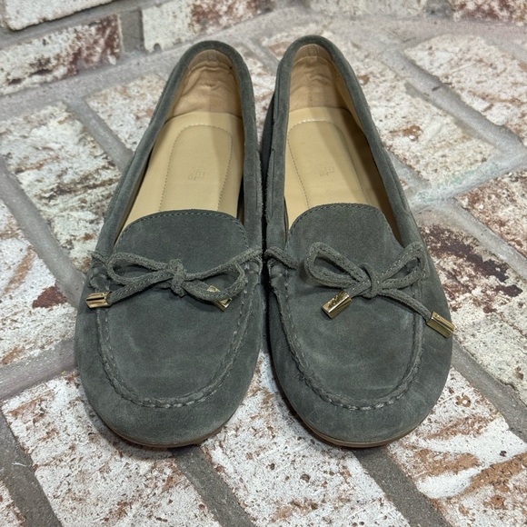 MICHAEL Michael Kors Shoes - Michael Kors Sutton Olive Green Suede Moccasin Loafer with Bow Comfortable Flats